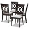 Baxton Studio Lucie Grey Upholstered Espresso Finished Wood Dining Chair, PK4 157-9732 - alternate 1